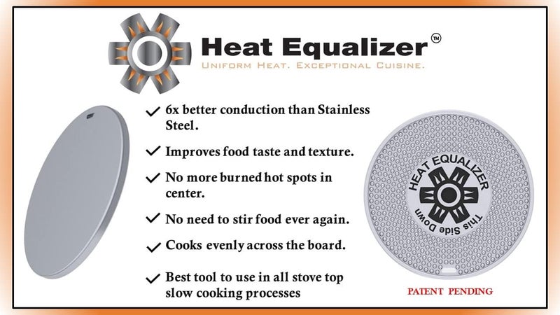 Heat Equalizer -9.25 inch High-Polish Commercial-Grade Diffuser for Gas & Electric Stoves – Aluminum & Copper Alloy Hot Plate-Burner Cover-Simmer Plate - Image 3